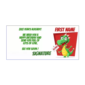 happy birthday card dinosaur drawing green kid animals 