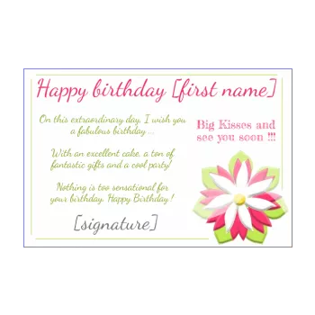 happy birthday card flower green rose white 