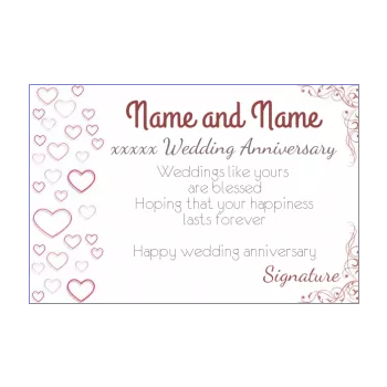 birthday wedding card heart elegant nuptials 