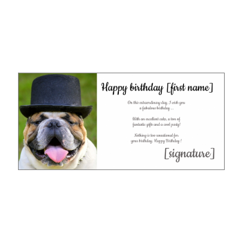 Funny Happy Birthday Card Dog Animals free template (card 2230)