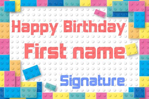Happy Birthday Card Toy Kid Blue free template (card 2494)