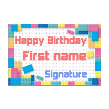 happy birthday card toy blue kid red 