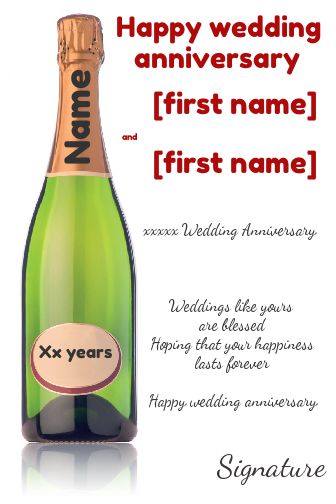 Funny Birthday Wedding Card Bottle virtual free