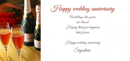 Birthday Wedding Card Champagne Nuptials free template