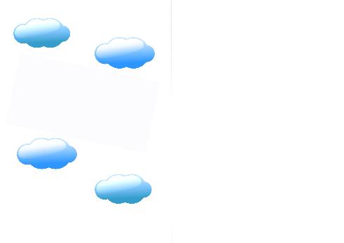 Verso Birthday Card Heart Blue Cloud template