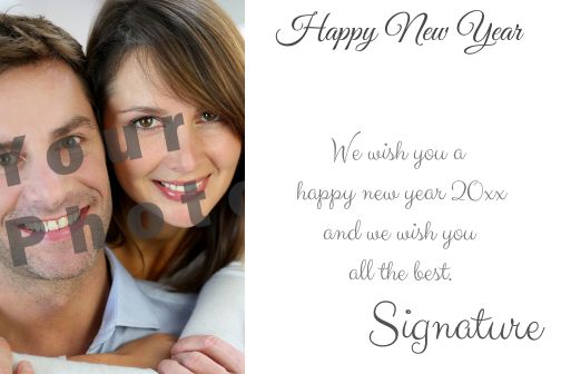 Card Wishes Best New Year with photo template