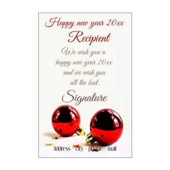 card wishes best new year ball red 
