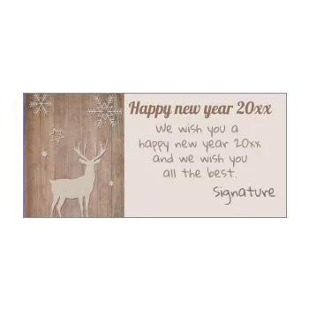 card wishes best new year brown wood animals 