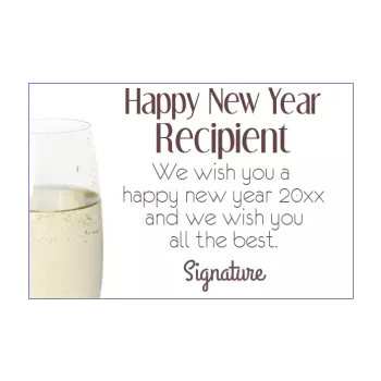 card wishes best new year champagne white alcohol 