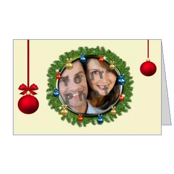 Card Wishes Best New Year with photo template