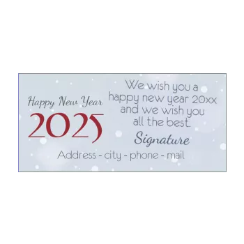 card wishes best new year blue snow 