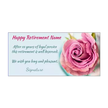 card congratulations wishes retirement blue flower rose 