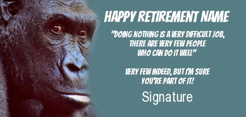 Funny Card Congratulations Wishes Retirement free template