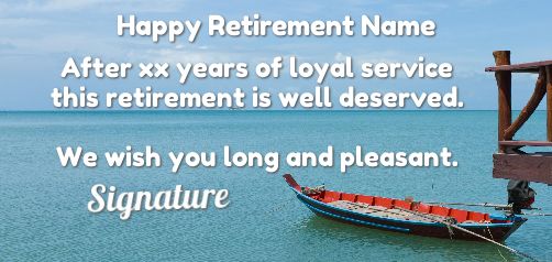 Card Congratulations Wishes Retirement Water free template