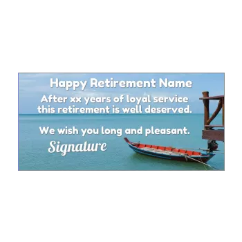 card congratulations wishes retirement water peach blue sea 