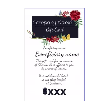 card gift florist blue flower 