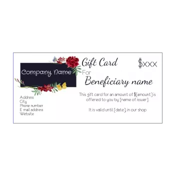 card gift florist blue flower 