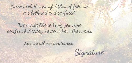 Card Condolences Forest Orange Tree free template
