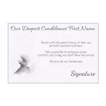 card condolences bird white 
