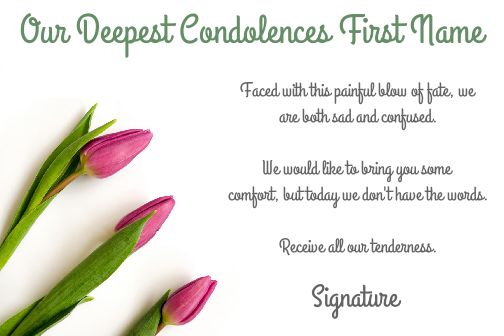 Card Condolences Flower Red Rose virtual free