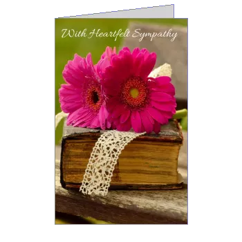 Card Condolences Fruit Green Mauve template