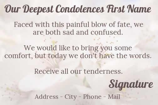 Card Condolences Flower Orange virtual free