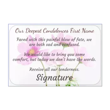 card condolences flower rose 