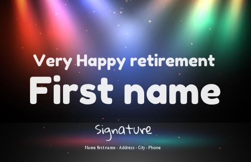 Card Congratulations Wishes Retirement Blue free template
