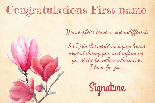 Card Congratulations Flower Red Rose free template