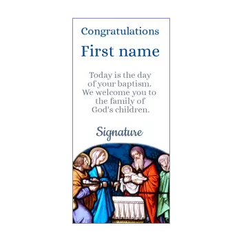 card congratulations baptism blue church god 