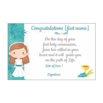 First Holy Communion congratulation card free templates on Greetings ...