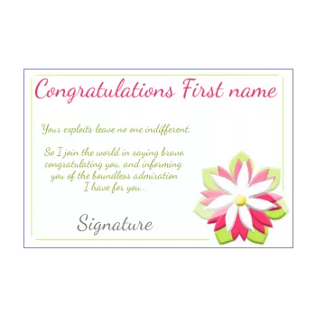 card congratulations flower green rose white 