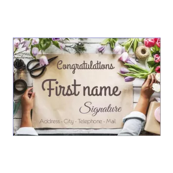 card congratulations flower hand 