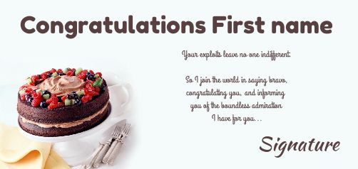 Card Congratulations Brown Cake Chocolade virtual free
