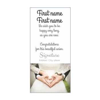 wedding card congratulations heart hand 