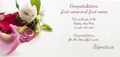 Wedding Card Congratulations Ring Flower free template
