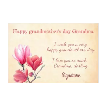card grandmother party flower red rose 