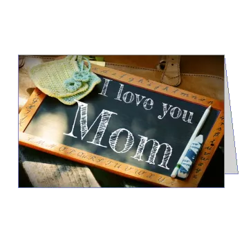 Card Mom Party Black Slate template