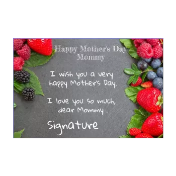 card raspberry strawberry mom party fruit red slate 