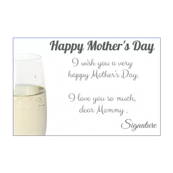 card mom champagne party elegant white alcohol 