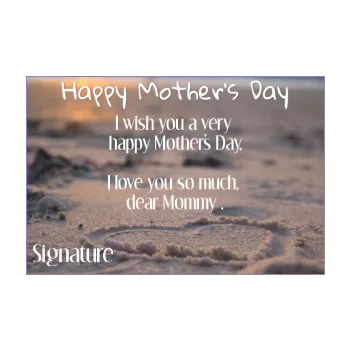 card mom party heart beach 