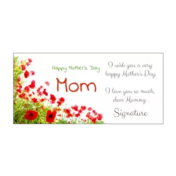 card mom party flower green red 