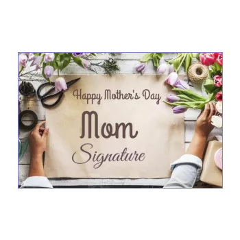 card mom party flower hand 