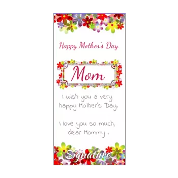card mom party flower red yellow 
