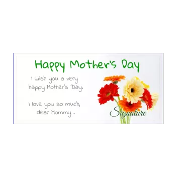 card mom party flower orange yellow 