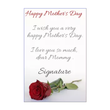 card mom party flower red rose 