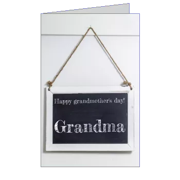 Card Grandmother Party Slate White virtual