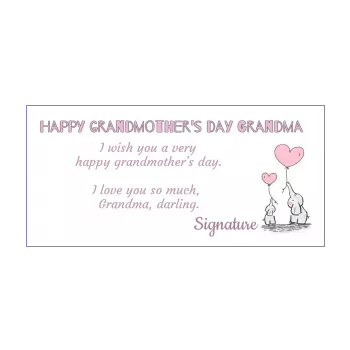 card grandmother party heart rose animals 