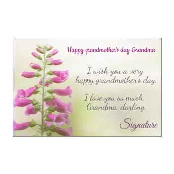card grandmother party flower mauve 