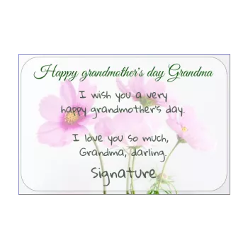 card grandmother party flower rose 